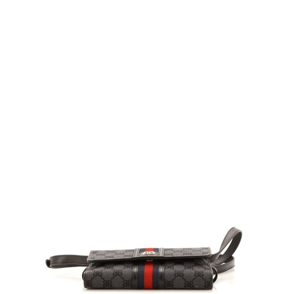 Balenciaga x Gucci The Hacker Wallet on Strap BB Coated Canvas Black - Picture 4 of 6